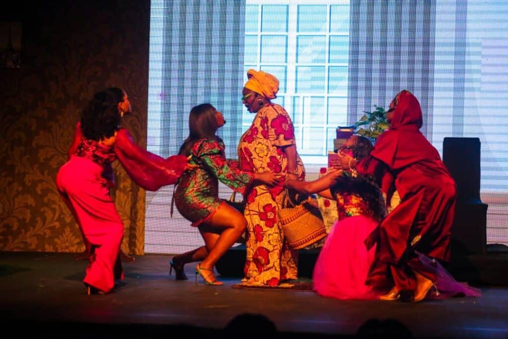 The wives of House of Naira in a heated scene