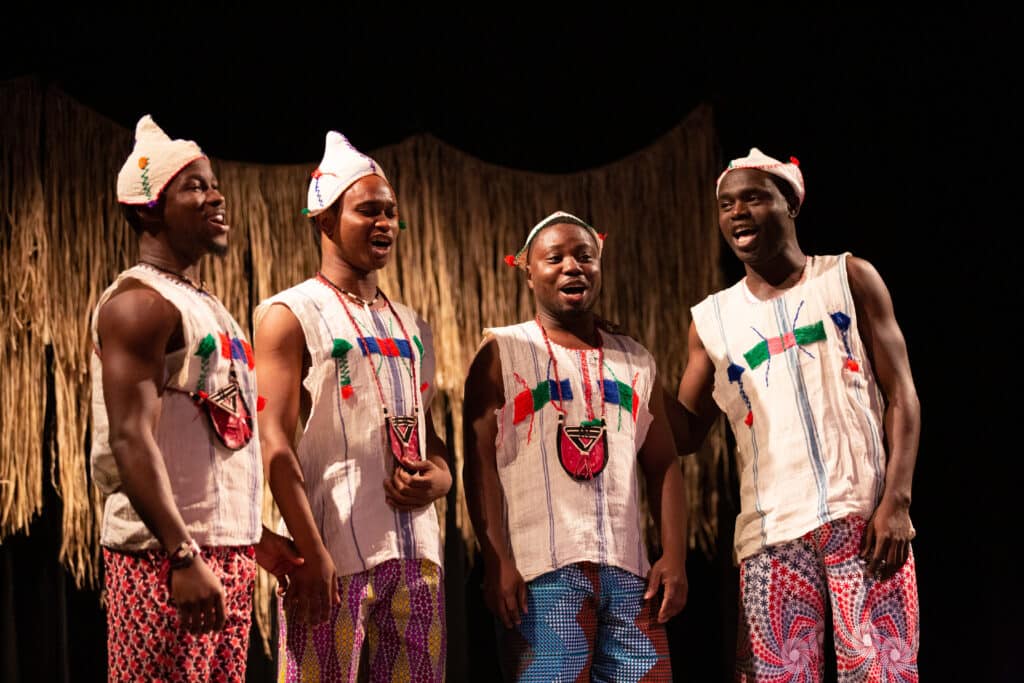 Four performers in A Journey to Africa
