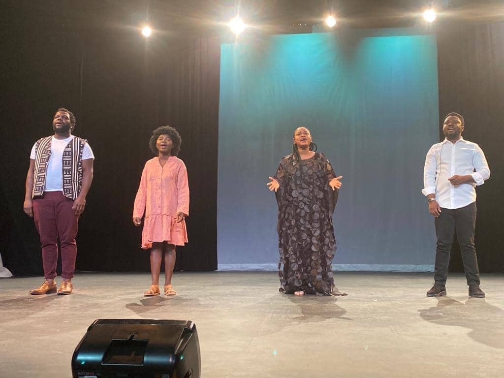 Soro Soke: four performers on stage