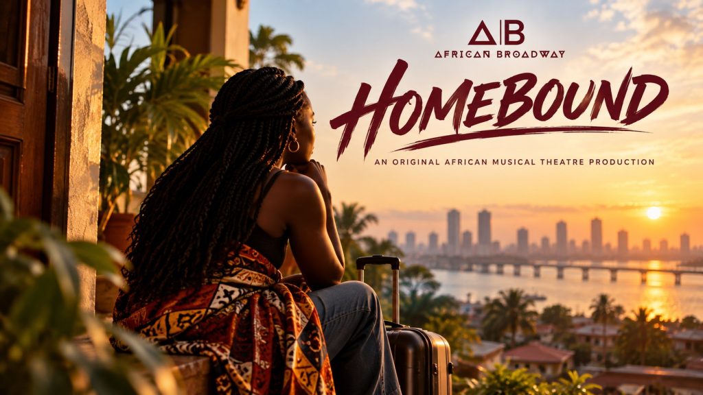HOMEBOUND casting call: a woman with a suitcase looks out over a city at sunset